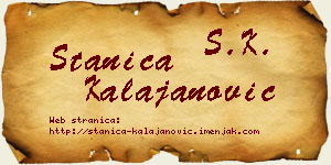 Stanica Kalajanović vizit kartica